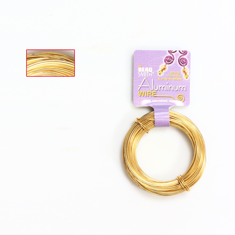 Alambre artesanal de aluminio pequeño decorativo calibre 18 fuerte BeadSmith® 39 pies (11,89 m) - Imagen 6 de 9