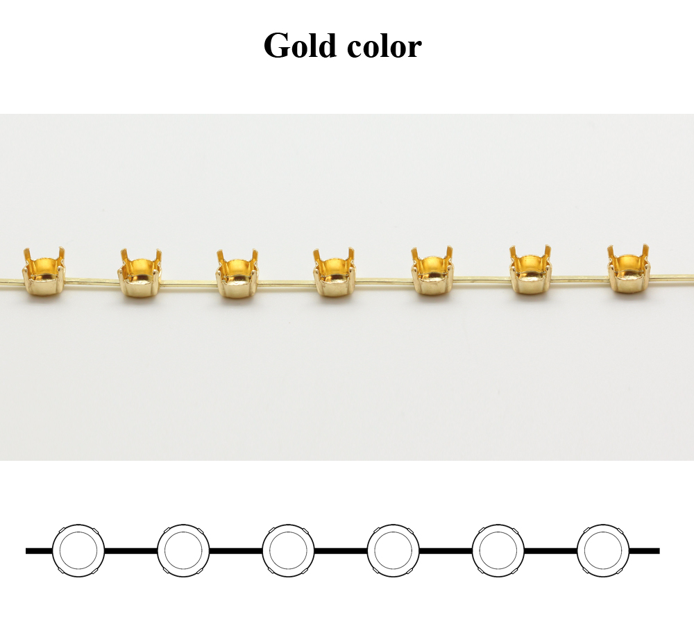 Cupchain para ajustar Chaton forma piedras redondas 6 mm, 8 mm diferentes colores - Imagen 3 de 4