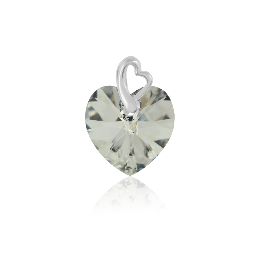 Colgante de plata de ley hecho con 6228 cristales corazón Primero® 14mm, 17.5mm - Imagen 5 de 31