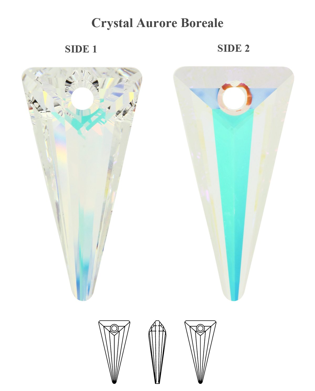 Superior PRIMERO Glass Pendants Crystal AB Color * Many Shapes & Sizes - Picture 22 of 43
